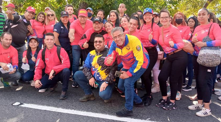 Trabajadores de FONTUR se movilizaron para defender la paz y la democracia en Venezuela